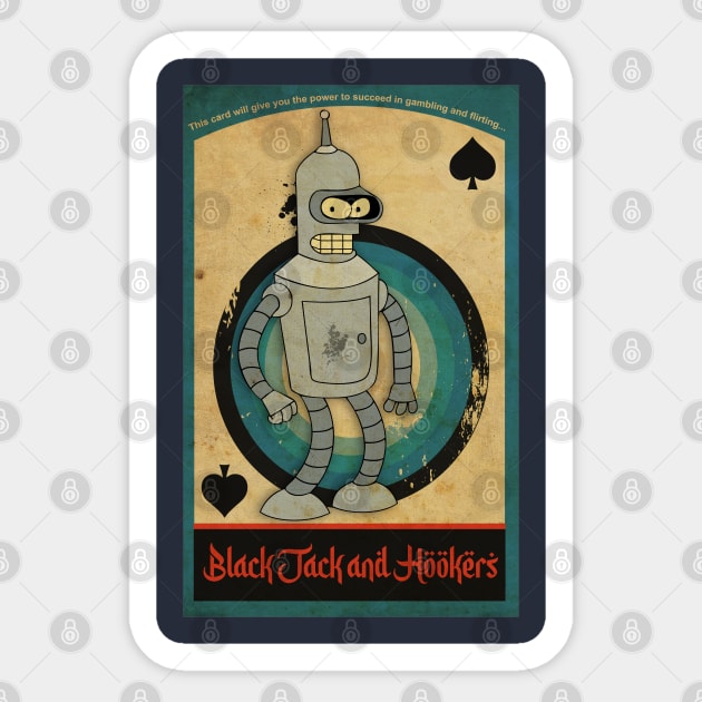 Black Jack Lucky Card Sticker by CTShirts